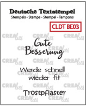 Crealies Textstempel German Besserung 03 (CLDTBE03)