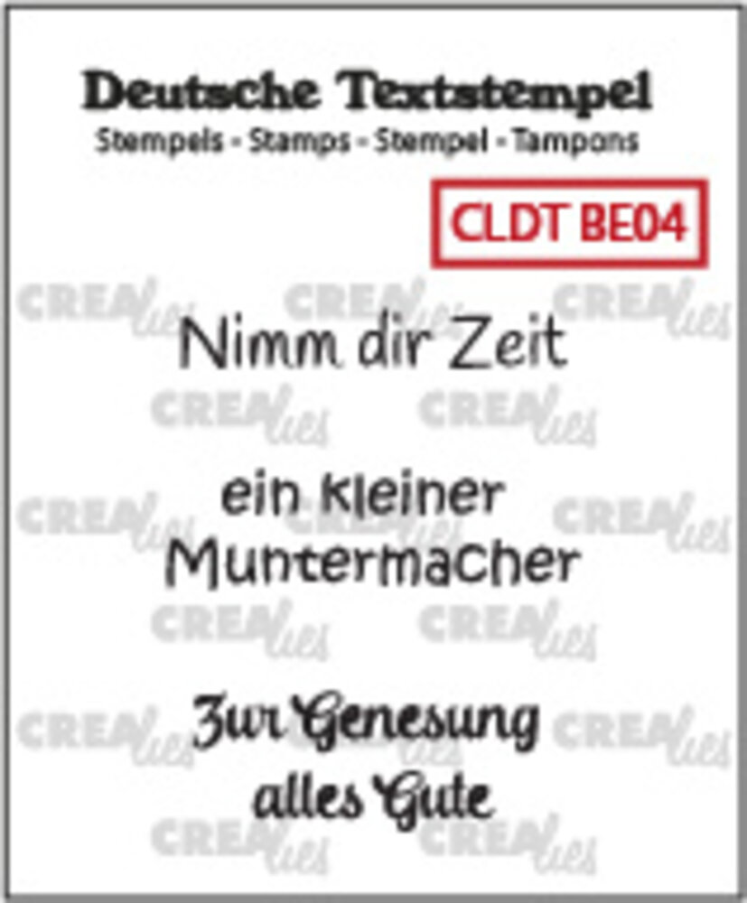 Crealies Text Stamps German Besserung 04 (CLDTBE04)