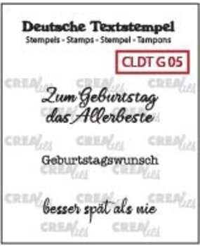 Crealies Textstempel German Geburtstag 05 (CLDTG05)