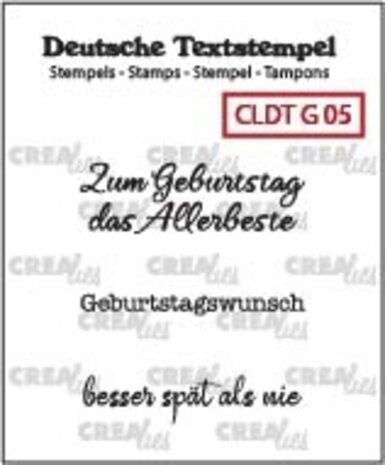 Crealies Textstempel German Geburtstag 05 (CLDTG05)