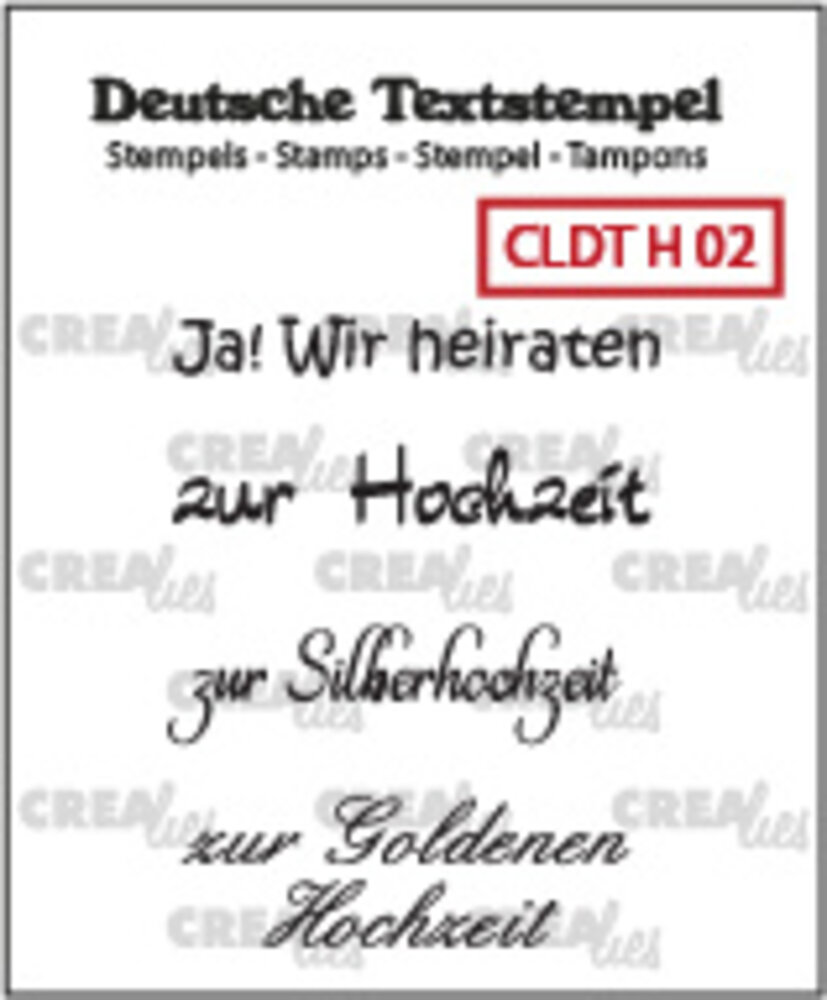 Crealies Text Stamps German Hochzeit 02 (CLDTH02)