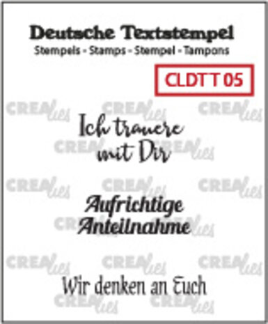 Crealies Textstempel German Trauern 05 (CLDTT05)