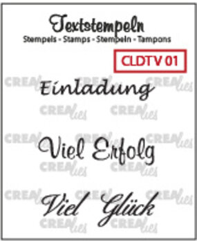 Crealies Text Stamps German Verschiedene 01 (CLDTV01)