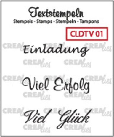 Crealies Textstempel German Verschiedene 01 (CLDTV01)