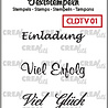 Crealies Textstempel German Verschiedene 01 (CLDTV01)
