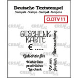 Crealies Textstempel German Stempel Geschenkkarte (CLDTV11)