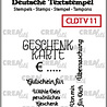 Crealies Textstempel German Stempel Geschenkkarte (CLDTV11)