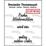 Crealies Text Stamps German Frohe Weihnachten und ein gutes neues Jahr (CLDTW05)