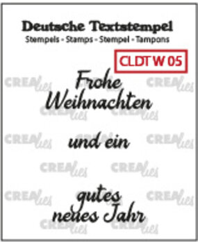 Crealies Text Stamps German Frohe Weihnachten und ein gutes neues Jahr (CLDTW05)