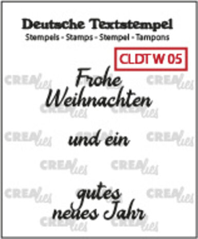 Crealies Textstempel German Frohe Weihnachten und ein gutes neues Jahr (CLDTW05)