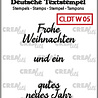 Crealies Textstempel German Frohe Weihnachten und ein gutes neues Jahr (CLDTW05)