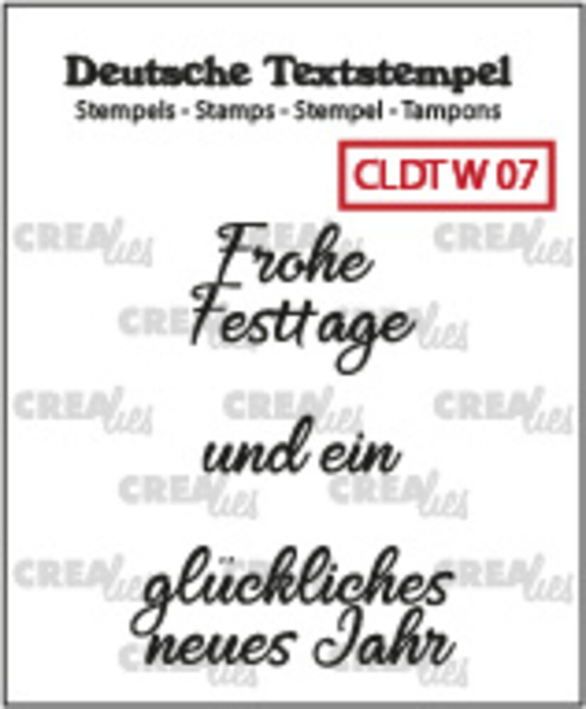 Crealies Text Stamps German Frohe Festtage und ein glückliches neues Jahr (CLDTW07) Crealies Text Stamps German Frohe Festtage und ein glückliches neues Jahr (CLDTW07)