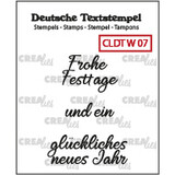 Crealies Textstempel German Frohe Festtage und ein glückliches neues Jahr (CLDTW07)
