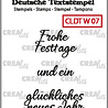 Crealies Textstempel German Frohe Festtage und ein glückliches neues Jahr (CLDTW07)