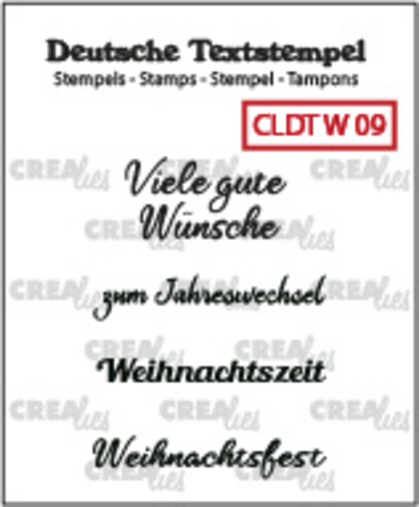 Crealies Textstempel German Viele gute Wünsche/Jahreswechsel/Weihnachtszeit/Weihnachtsfest (CLDTW09) Crealies Textstempel German Viele gute Wünsche/Jahreswechsel/Weihnachtszeit/Weihnachtsfest (CLDTW09)