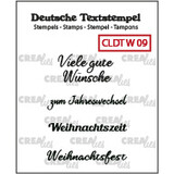 Crealies Textstempel German Viele gute Wünsche/Jahreswechsel/Weihnachtszeit/Weihnachtsfest (CLDTW09)