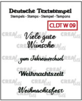 Crealies Text Stamps German Viele gute Wünsche/Jahreswechsel/Weihnachtszeit/Weihnachtsfest (CLDTW09)
