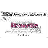 Crealies Tekst Stansen Spanish No. 2 Recuerdos (CLES02)