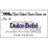 Crealies Tekst Stansen Spanish No. 4 Dulce Bebe (CLES04)