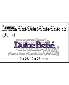 Crealies Text Dies Spanish No. 4 Dulce Bebe (CLES04)