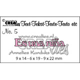 Crealies Text Dies Spanish No. 5 Es una Nina (CLES05)