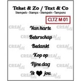 Crealies Tekst & Zo Stempels Dutch No. 1 Mini Tekst (CLTZM01)