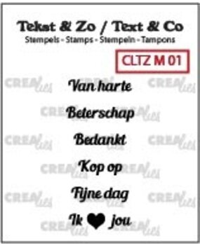Crealies Tekst & Zo Stempels Dutch No. 1 Mini Tekst (CLTZM01)