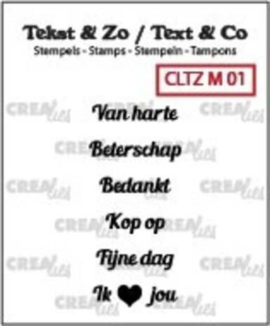 Crealies Tekst & Zo Stempels Dutch No. 1 Mini Tekst (CLTZM01) Crealies Tekst & Zo Stempels Dutch No. 1 Mini Tekst (CLTZM01)
