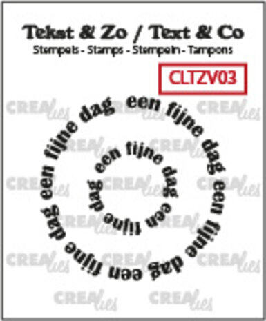Crealies Tekst & Zo Stempels Dutch No. 03 Rond Een Fijne Dag (CLTZV03) Crealies Tekst & Zo Stempels Dutch No. 03 Rond Een Fijne Dag (CLTZV03)