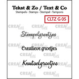 Crealies Tekst & Zo Stempels Dutch No. 5 Groetjes (CLTZG05)