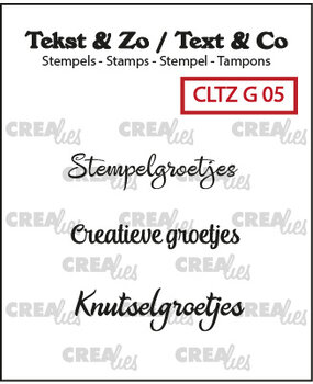 Crealies Tekst & Zo Stempels Dutch No. 5 Groetjes (CLTZG05)