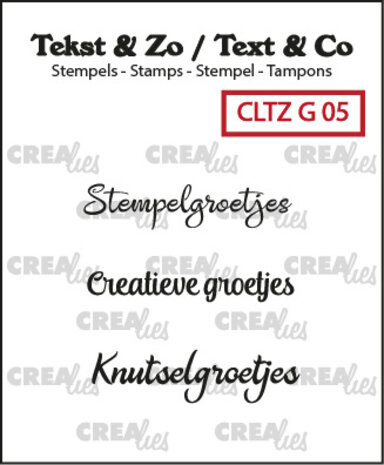 Crealies Tekst & Zo Stempels Dutch No. 5 Groetjes (CLTZG05) Crealies Tekst & Zo Stempels Dutch No. 5 Groetjes (CLTZG05)