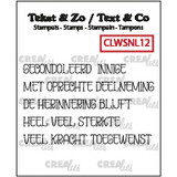Crealies Text & Co Stamps Dutch Overlijden (CLWSNL12)