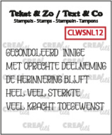 Crealies Tekst & Zo Stempels Dutch Overlijden (CLWSNL12) Crealies Tekst & Zo Stempels Dutch Overlijden (CLWSNL12)
