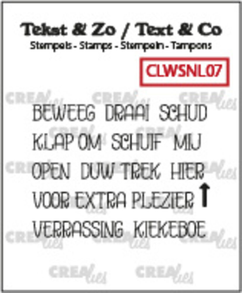 Crealies Tekst & Zo Stempels Beweeg (CLWSNL07)