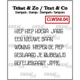Crealies Tekst & Zo Stempels Dutch Hoera (CLWSNL04)