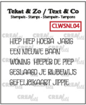 Crealies Text & Co Stamps Dutch Hoera (CLWSNL04)