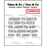 Crealies Tekst & Zo Stempels Baby (CLWSNL03)