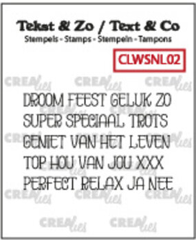 Crealies Tekst & Zo Stempels Droom (CLWSNL02)