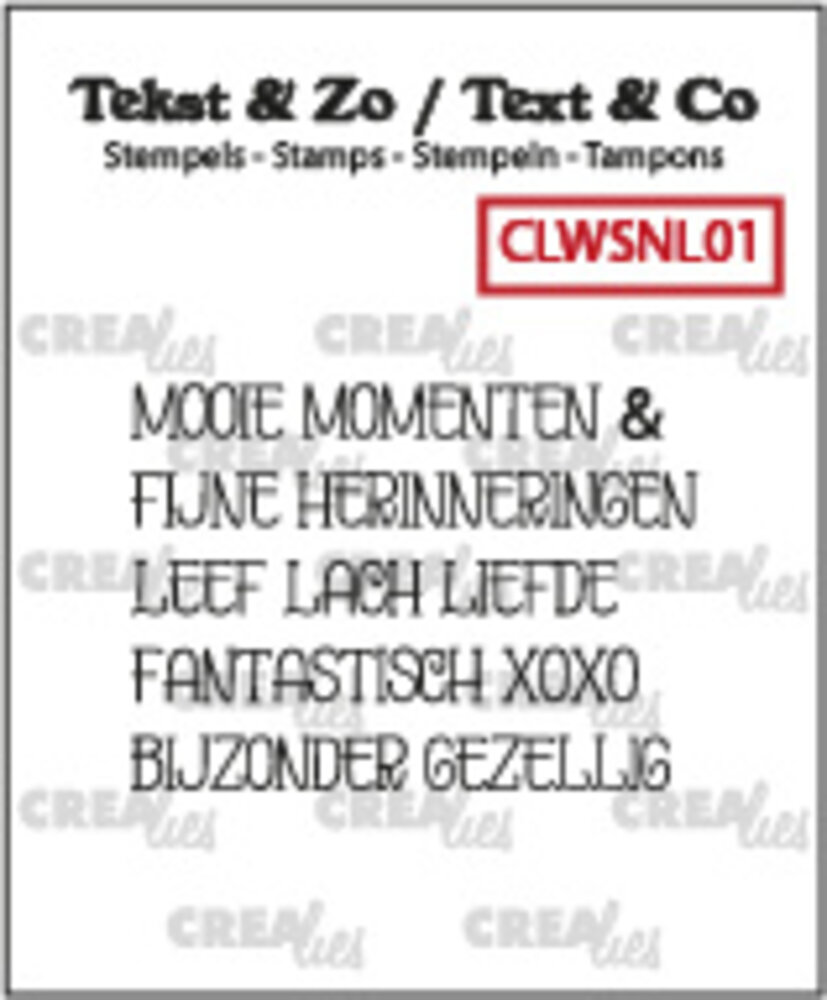 Crealies Tekst & Zo Stempels Dutch Momenten (CLWSNL01) Crealies Tekst & Zo Stempels Dutch Momenten (CLWSNL01)