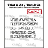 Crealies Tekst & Zo Stempels Dutch Momenten (CLWSNL01)