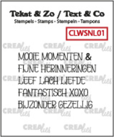 Crealies Text & Co Stamps Dutch Momenten (CLWSNL01) Crealies Text & Co Stamps Dutch Momenten (CLWSNL01)