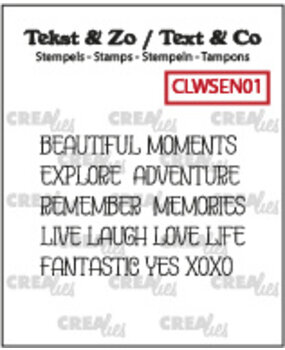 Crealies Text & Co Stamps English Moments (CLWSEN01)