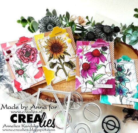 Crealies Stampzz Stamps No. 1 Geum (CLStampzz01)