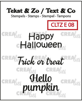 Crealies Text & Co Stamps English No. 8 Halloween (CLTZE08)