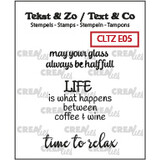 Crealies Text & Co Stamps English No. 5 Wine D (CLTZE05)