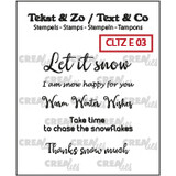 Crealies Tekst & Zo Stempels English No. 3 Snow (CLTZE03)