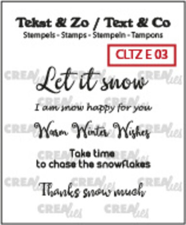Crealies Text & Co Stamps English No. 3 Snow (CLTZE03) Crealies Text & Co Stamps English No. 3 Snow (CLTZE03)