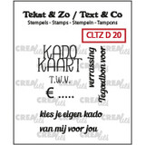 Crealies Tekst & Zo Stempels Dutch No. 20 Kadokaart (CLTZD20)