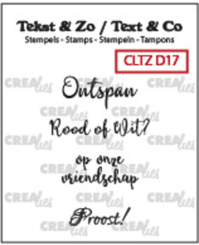 Crealies Text & Co Stamps Dutch No. 17 Wijn A (CLTZD17)
